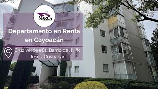 Departamento en renta en Coyoacán Cruz Verde [upl. by Dorren]