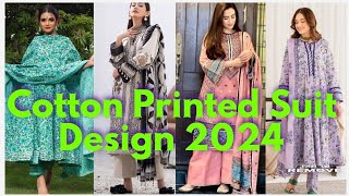 Cotton Printed Suits Design 2024 Print Wale Suit Ke Design Summer Cotton Suit Design cottonsuit [upl. by Sadira]