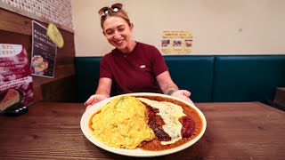 Can An American Girl Beat Tokyos Biggest Curry Omurice Challenge [upl. by Verbenia691]