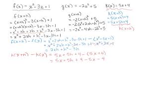 Evaluating functions fxh fxgx etc [upl. by Frayda]