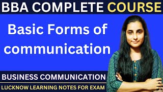 Basic Forms of communication  Verbal Communication  Non Verbal Communication  bba exam [upl. by Rattan]