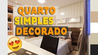 Quarto de Casal Simples e Bonito  Decorado  Apartamento Decorado 08 [upl. by Ellerahs]