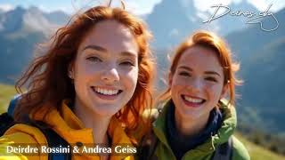 Deirdre and Andrea Hiking in Windblown Swiss Alps 170399 [upl. by Anair]