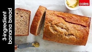 3 ingredient banana bread [upl. by Otinauj324]