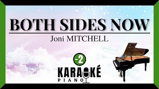 Both sides now  Joni MITCHELL Karaoké Piano  Lower Key [upl. by Nnylirehs]