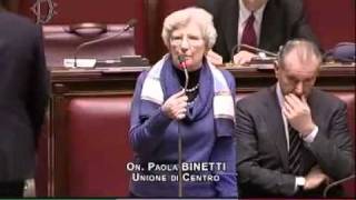 La Binetti delira in Parlamento e i parenti di Monicelli la denunciano [upl. by Ssegrub201]