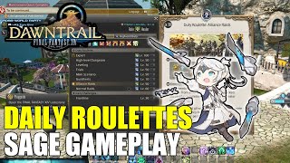 83 Sage Leveling  SGE Gameplay  Daily Roulettes  Final Fantasy XIV Dawntrail [upl. by Ylatfen]