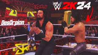 WWE 2K24 Seth Rollins MITB Cashin Epic Gameplay Exhibition Mode First Look  DesOrpion [upl. by Asilad]