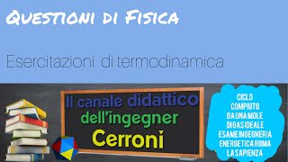 Ciclo compiuto da una mole di gas problema esame Sapienza  26 [upl. by Sanford]