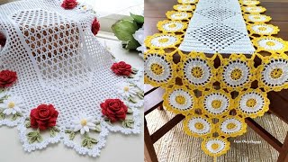 Top 50 Crochet Table runners Designs Ideas Make Money With Crochet Work [upl. by Aenahs]