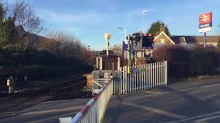 Brierfield Station Level Crossing Lancs Saturday 24022018 [upl. by Morentz]