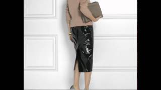 ROCHAS Patent leather midi skirt 2 [upl. by Yetnom424]