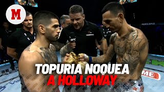 Topuria noquea a Holloway y se apunta el 160 I MARCA [upl. by Arataj903]