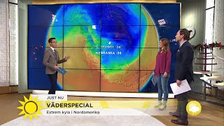 Extrem kyla i Nordamerika – 150åriga köldrekordet slaget  Nyhetsmorgon TV4 [upl. by Socha903]