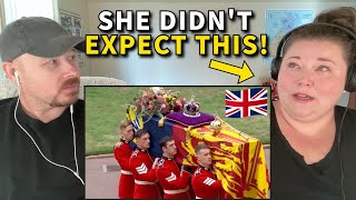 Americans React Queen Elizabeth II Funeral Highlights amp Funeral March [upl. by Edmond301]