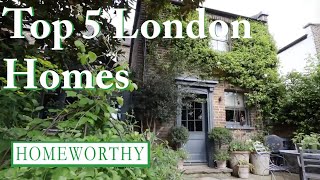 Top 5 London Homes  Charming Cottages amp Elegant Interior Design [upl. by Marquita404]