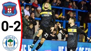 Carlisle vs Wigan Athletic 02 All Goals and Extended Highlights [upl. by Glialentn]