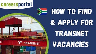 How To Find amp Apply For Transnet Vacancies  Careers Portal [upl. by Lyrahs]