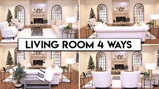 4 LIVING ROOM LAYOUT IDEAS  Easy Transformation [upl. by Amle]