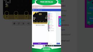 BBC microbit coding in 60 seconds  True or False [upl. by Reace]