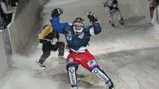 Rivalries form at Red Bull Crashed Ice 2014  Helsinki [upl. by Bernadine997]