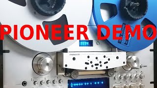 Pioneer RT909 4track reel to reel tape player functions amp recording Demo [upl. by Narej]