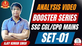 Booster Series Set01  SSC CGL Mains 2024  SSC CPO Mains  SSC Mains Preparation  Ajay Sir MB [upl. by Schwinn]