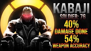 Kabaji  Soldier 76 Gameplay  40 Damage Done 54 Weapon Accuracy [upl. by Nahoj573]