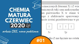 ROZKMINIANIE PIERWIASTKÓW X I Z  Matura Chemia CKE 2020 MajCzerwiec  Zadanie 1 [upl. by Noitsuj]