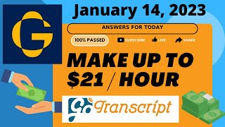 GoTranscript Test Answers January 14 [upl. by Engedi]