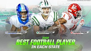 BEST HIGH SCHOOL FOOTBALL PLAYER IN EVERY STATE 2022 [upl. by Rech]