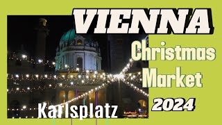 Vienna Christmas Market 2024 at Karlsplatz [upl. by Annil]