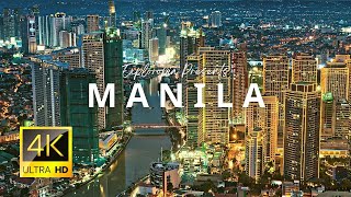 Manila Philippines 🇵🇭 in 4K ULTRA HD 60FPS by Drone [upl. by Thar]