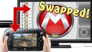 Mario Kart 8 Wii U Gamepad amp TV Screens Swapped Swap DRC Mod [upl. by Zubkoff]