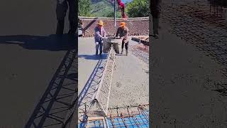 Construction process of concrete sloping roof [upl. by Pippy]