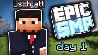 Jschlatt on Epic SMP  Day 1 Highlights Compilation [upl. by Orren611]