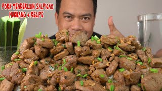 Pork Tenderloin Salpicao  Recipe  Mukbang ASMR [upl. by Delacourt]