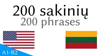 200 sakinių  Anglų kalba  Lietuvių kalba [upl. by Ettelrahc]