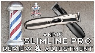 Andis Slimline Pro  Li REVIEW AND BLADE ADJUSTMENT ZERO GAP [upl. by Arahk]