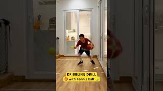 Dribble Drill with Tennis Ball to Improve Ball Handling Skills for 9 Year Old Kids stephcurry [upl. by Dorreg]