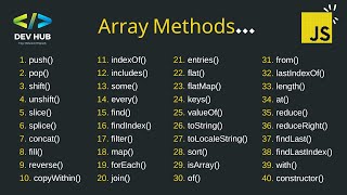 ما وراء ال Javascript 05  تطبيق عملي علي ال Array Methods مع شرح دور كل Method [upl. by Teeniv]