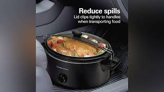 Hamilton Beach Stay or Go Portable Slow Cooker with Lid Lock [upl. by Nohtanoj]