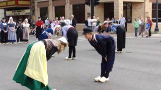 klompen dancing in the streets at Tulip Time Festival [upl. by Gardas]