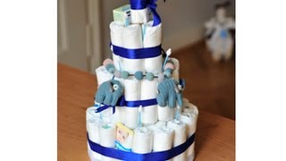 Babyzauber  Bastelanleitung für eine klassische Windeltorte [upl. by Eenoj670]