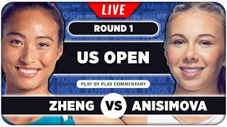 ZHENG vs ANISIMOVA • US Open 2024 • LIVE Tennis Play by Play Stream [upl. by Ulu973]