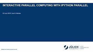 HighPerformance Computing with Python Interactive parallel computing with IPython Parallel [upl. by Jareb599]