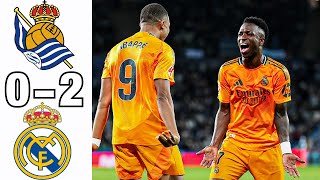 Real Sociedad vs Real Madrid 02  All Goals amp Extended Highlights  La Liga 202425 [upl. by Sihtam]