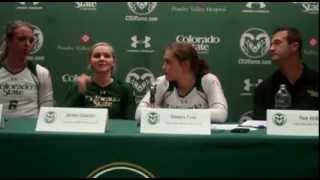 CSU volleyball vs Air Force press conference  111513 [upl. by Etnad]