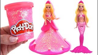 Mrs Rainbow Making Princess Dress with Play Doh [upl. by Joslyn493]