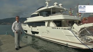 ITA FERRETTI Custom Line NAVETTA 28  Prova  The Boat Show [upl. by Vanderhoek]